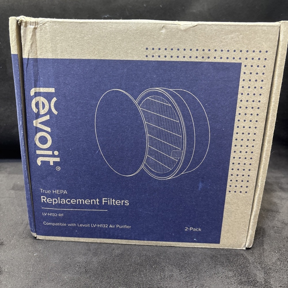 LEVOIT Air Purifier LV-H132-RF Replacement True HEPA Activated Filters 2pc